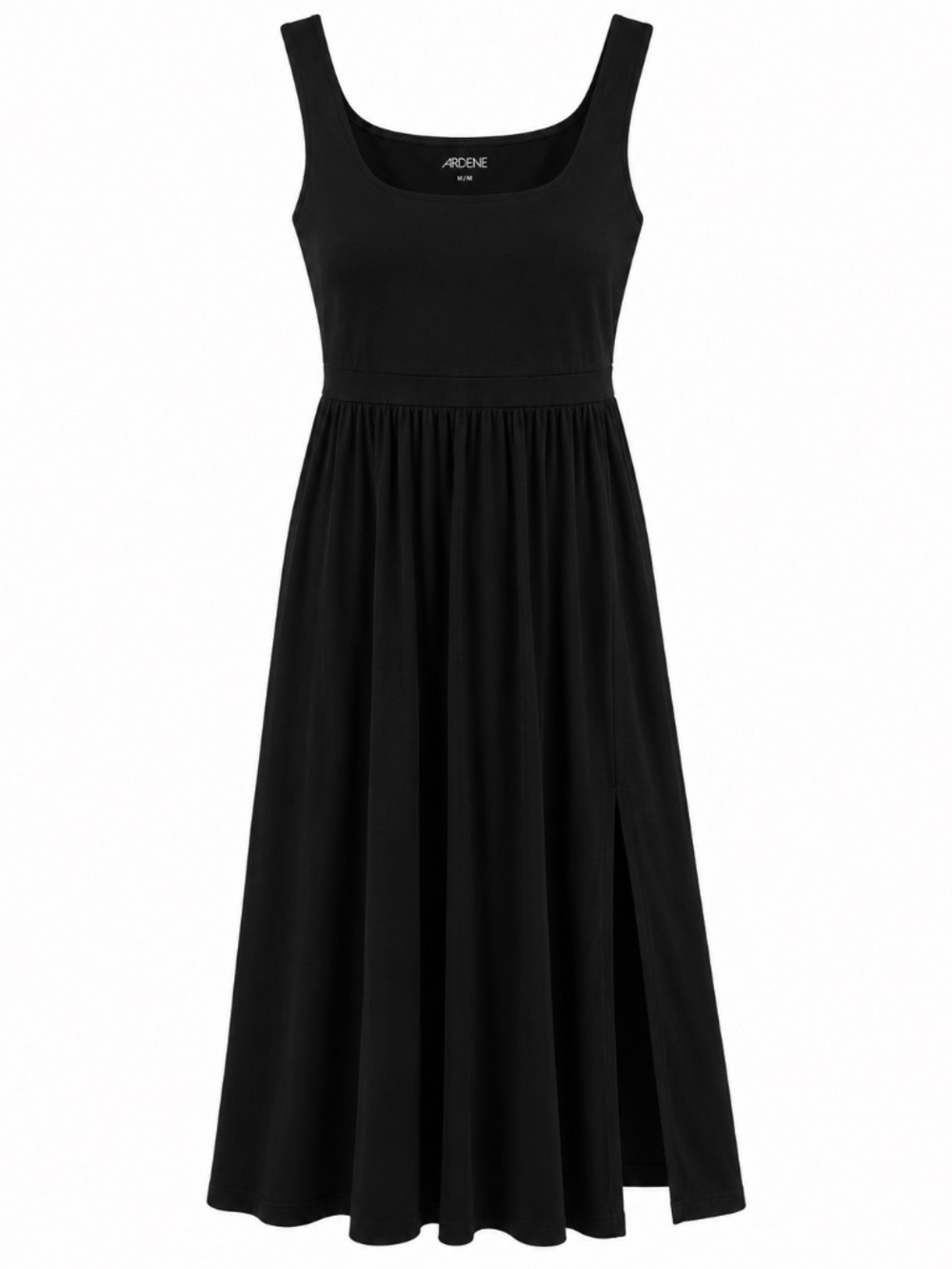 Black Midi Dress Sleeveless Fit & Flare